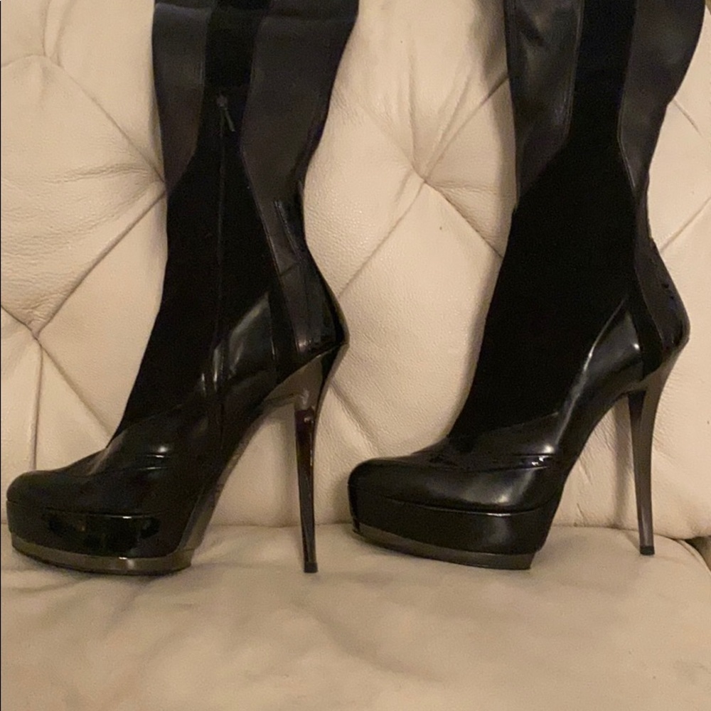 Gucci Nappa Stretch Thigh high Platform Boots - Picture 2 of 8